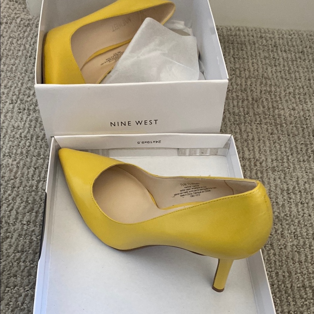 Nine West Yellow Stiletto Heels